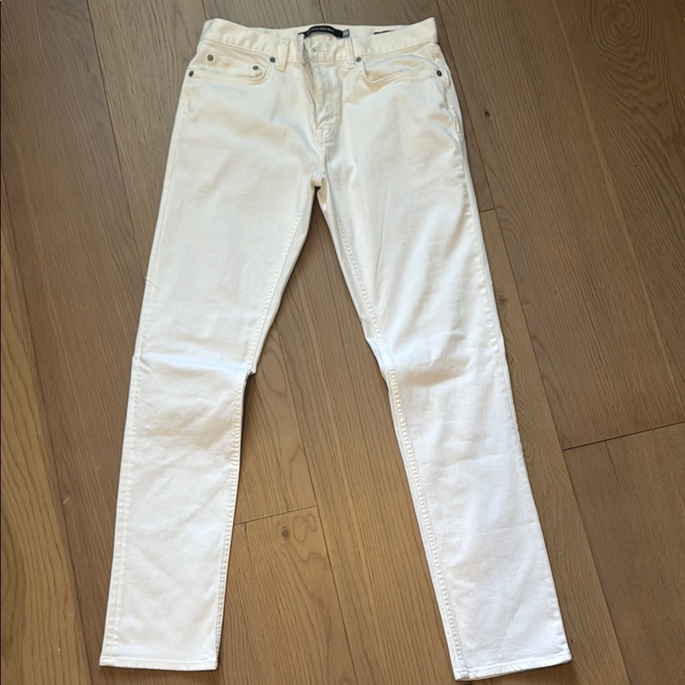 Banana Republic White Slim Jeans Clean Design